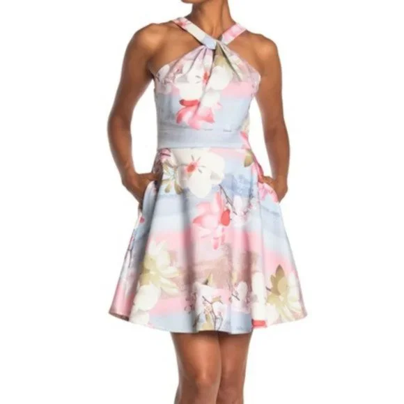ted baker mint green skater dress Ted Baker Maggnie Printed Neoprene Skater Dress, Black/White